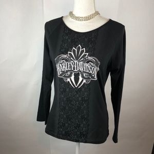 Harley-Davidson Shirt with lace detail Size M